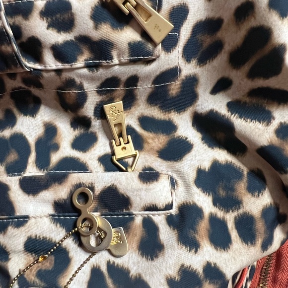 4G by Gizia skirt rhinestones bling buckles cheetah leopard print orange mini - Picture 8 of 8